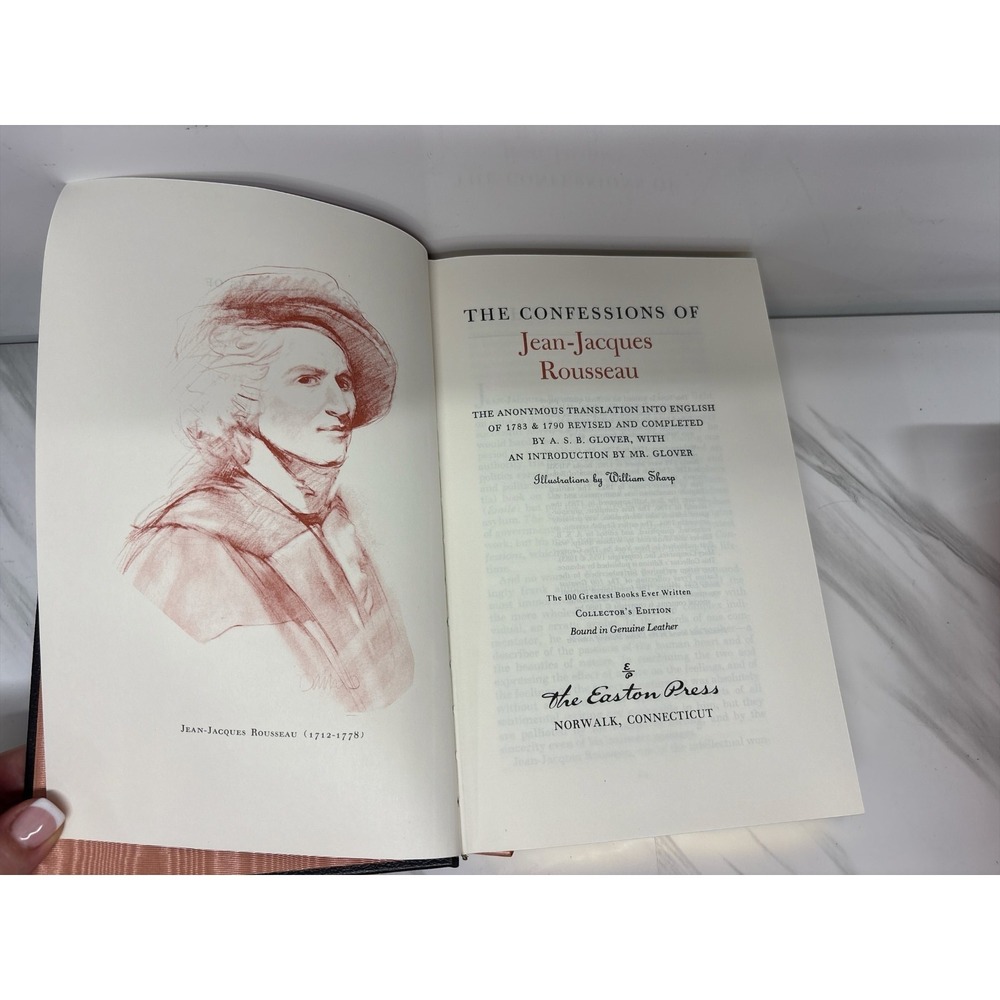 Confessions of Jean-Jacques Rousseau 100 Greatest Books Easton Press Hardcover - Picture 6 of 8